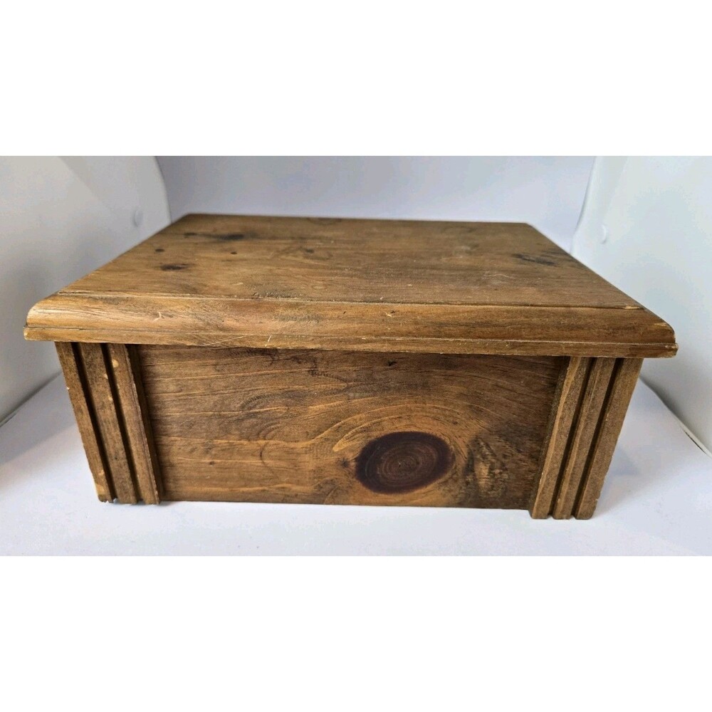 Vintage Dark Wood Musical keepsake box "The Wind Beneath My Wings" 70s/80s